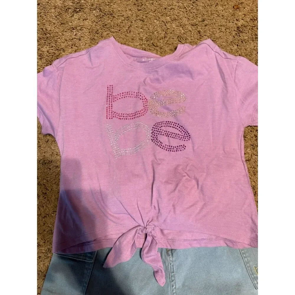 BEBE shirt and short set med 10/12